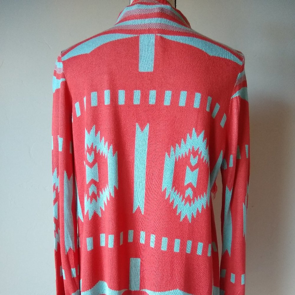 Umgee Aztec Fringe Boho Open Front Cardigan - image 5